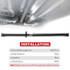Rear Driveshaft Prop Shaft Assembly for Dodge Sprinter 2500 Freightliner 03-06