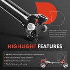 Front Driveshaft Prop Shaft Assembly for Dodge Ram 1500 2500 Automatic Trans 4WD