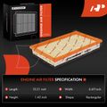 2 Pcs Engine Air Filter with Rigid Panel for 2000 Mazda 626