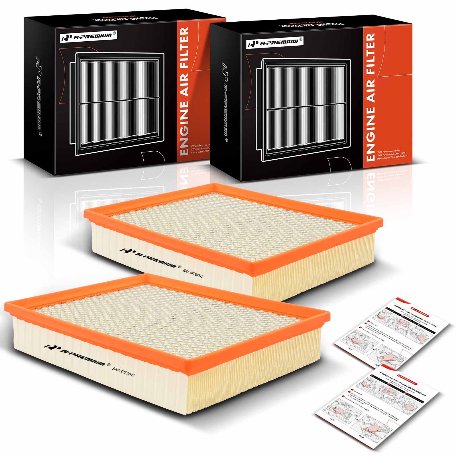 2 Pcs Engine Air Filter for Chevy Silverado Suburban GMC Sierra 1500