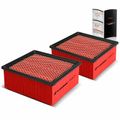 2 Pcs High Performance Engine Air Filter for 2019 Ram 5500 6.4L V8