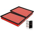 2 Pcs High Performance Engine Air Filter for 1993 Cadillac Commercial Chassis 4.9L V8