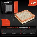 2 Pcs Engine Air Filter with Flexible Panel for 2007 Hyundai Sonata