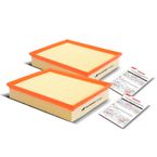 2 Pcs Engine Air Filter with Flexible Panel for Dodge Nitro 07-11 Jeep Liberty 08-12