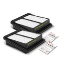 2 Pcs Engine Air Filter with Rigid Panel for 2007 Honda Fit 1.5L l4