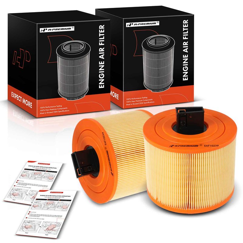 2 Pcs Engine Air Filter for 2008 BMW 130i