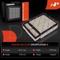 2 Pcs Engine Air Filter with Flexible Panel for Audi RS4 2007-2008 S4 V8 4.2L