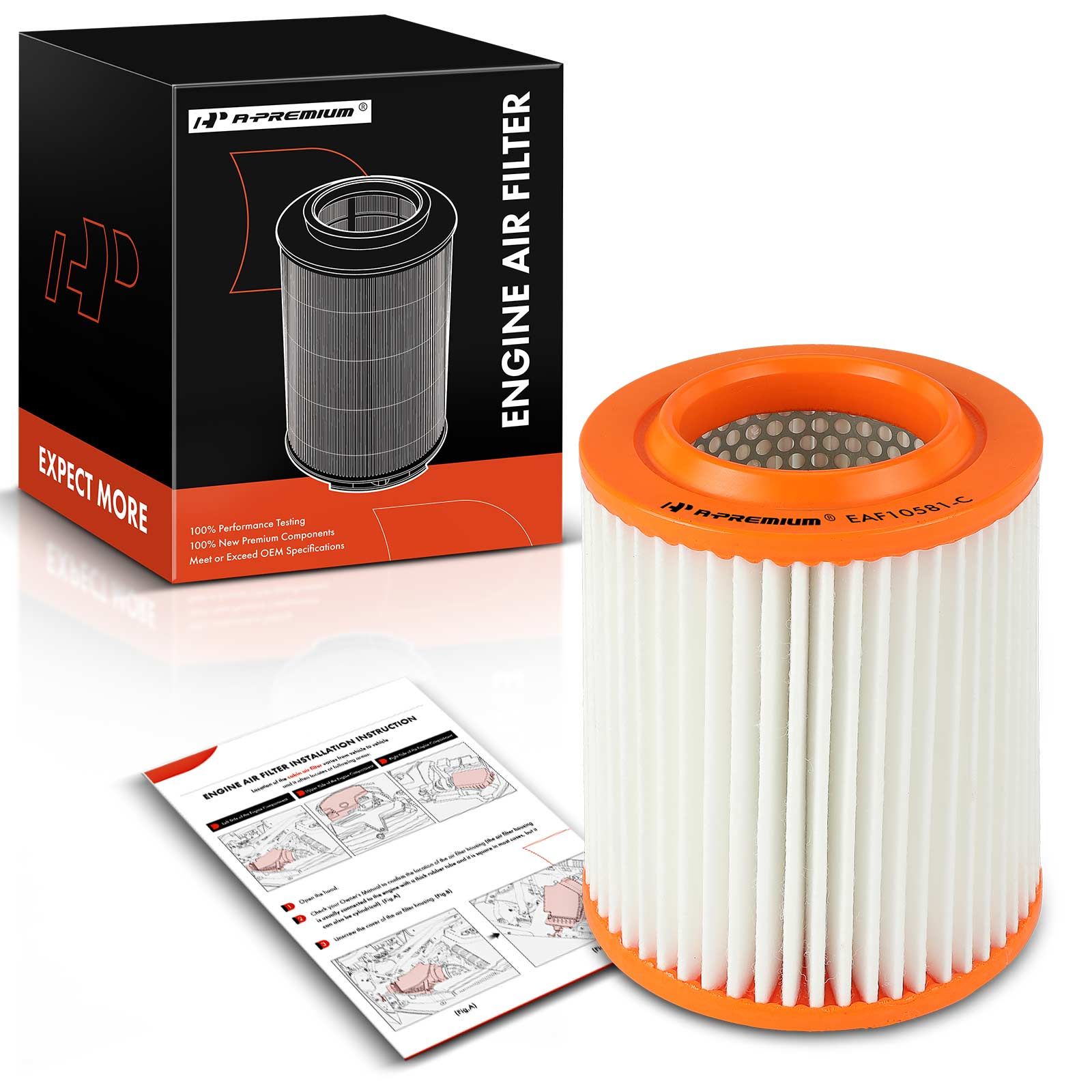 Engine Air Filter with Flexible Panel for 2008 Audi A8 Quattro