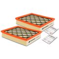 2 Pcs Engine Air Filter for Ford Fusion Edge Lincoln Continental MKX MKZ Nautilus