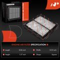 2 Pcs Engine Air Filter with Rigid Panel for 2016 Mazda CX-3 2.0L l4