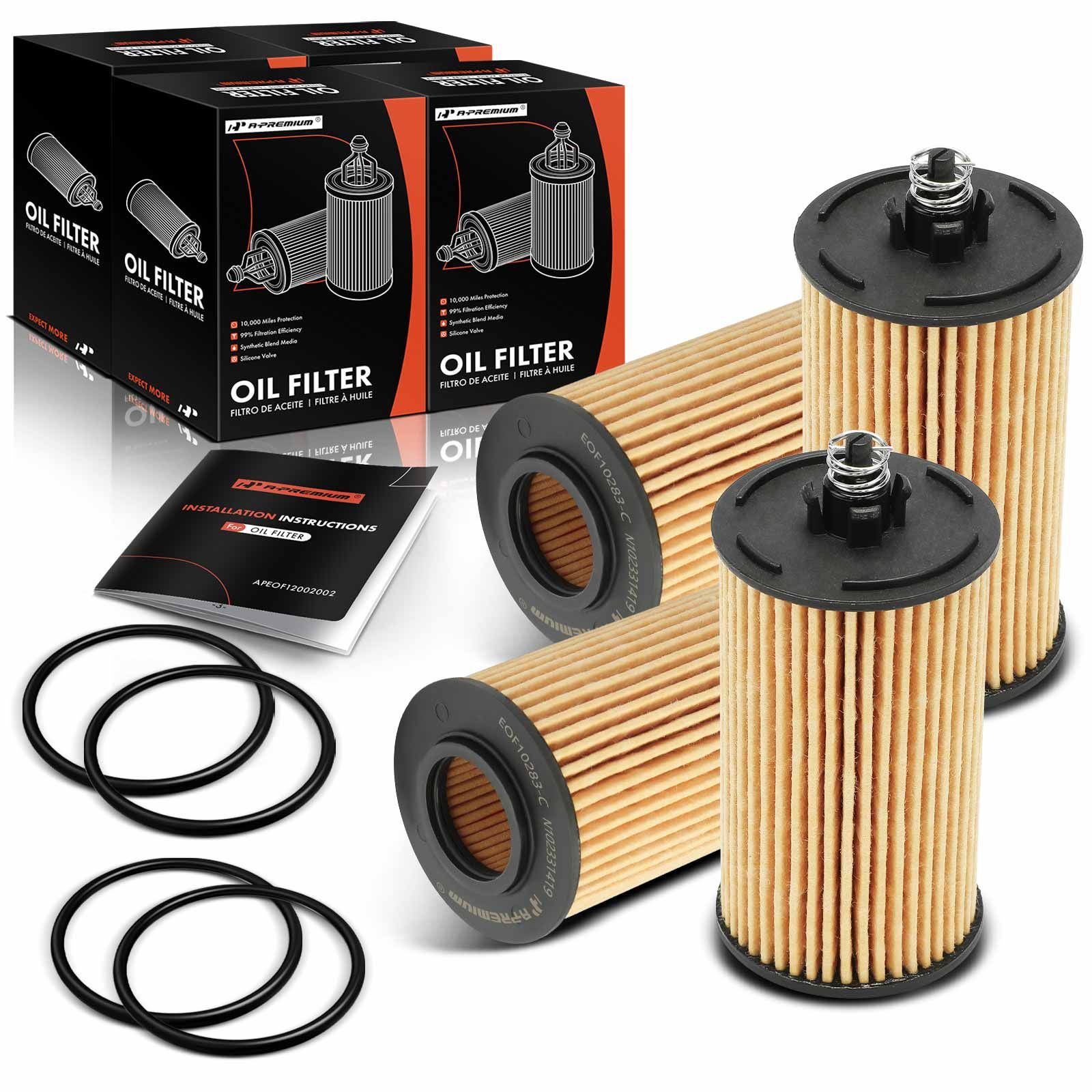 4 Pcs Engine Oil Filter for 2018 Chevrolet Sonic 1.8L l4