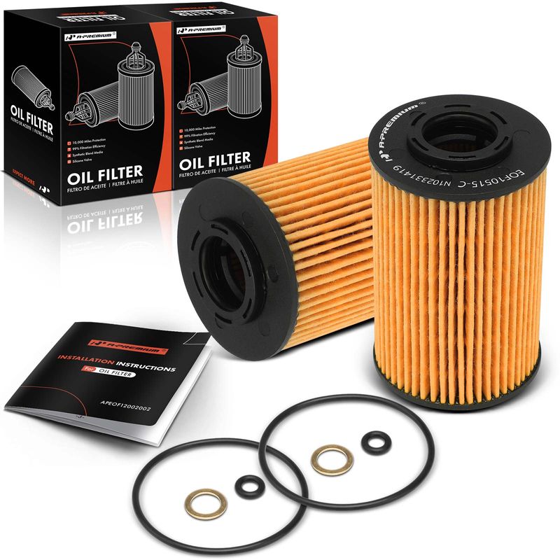 2 Pcs Engine Oil Filter for 2012 Hyundai Veracruz 3.8L V6