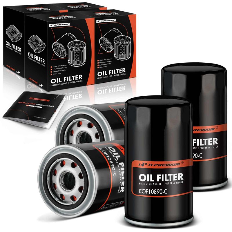 4 Pcs Engine Oil Filter for 2020 Ford F-450 Super Duty 6.7L V8