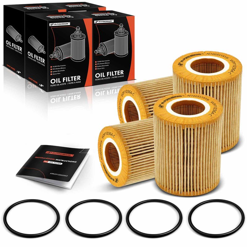 4 Pcs Engine Oil Filter for 2021 Land Rover Range Rover Sport 3.0L V6