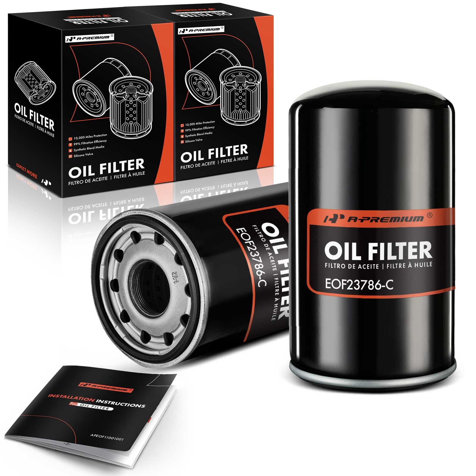 2 Pcs Engine Oil Filter for 1999 Ford F-550 Super Duty 7.3L V8