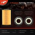 2 Pcs Engine Oil Filter for Porsche 911 Boxster Carrera GT Cayenne Cayman
