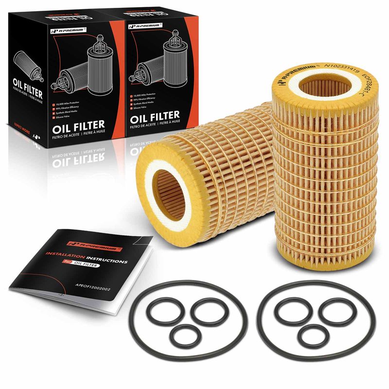 2 Pcs Engine Oil Filter for 2004 Mercedes-Benz CL55 AMG 5.5L V8