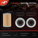 4 Pcs Engine Oil Filter for Chevy Cadillac GMC Oldsmobile Pontiac Saab