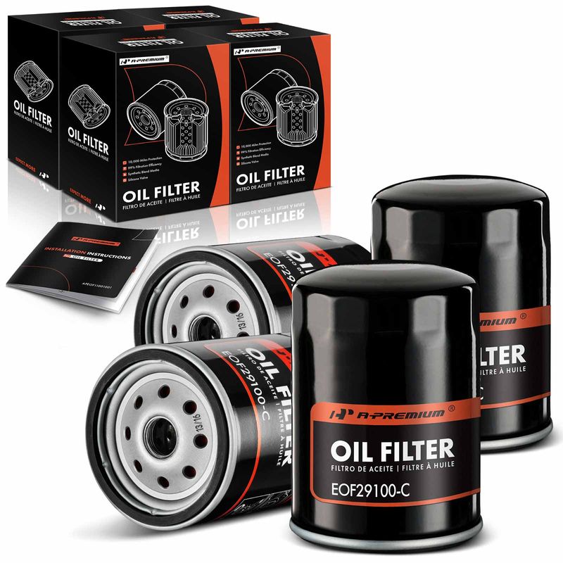 4 Pcs Engine Oil Filter for 2009 GMC Sierra 3500 HD 6.6L V8