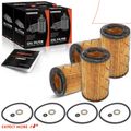 4 Pcs Full Flow Engine Oil Filter for 2010 Hyundai Veracruz