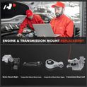 4 Pcs Engine Motor & Torque Strut Mount for Nissan Rogue 2008-2013 L4 2.5L AWD