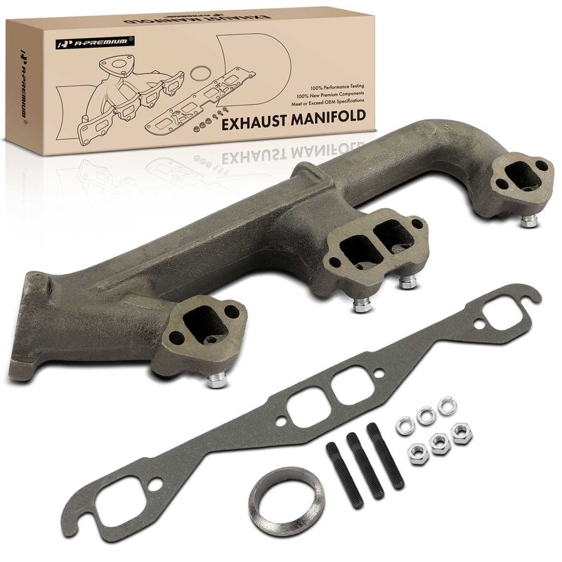 Right Exhaust Manifold With Gasket for Chevy Impala Malibu Camaro K10 K20