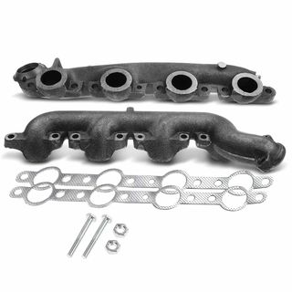 2 Pcs Left & Right Exhaust Manifold with Gasket for Ford F-250 94-96 F59 V8 7.3L