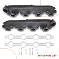 2 Pcs Left & Right Exhaust Manifold with Gasket for 1996 Ford F Super Duty 7.3L V8