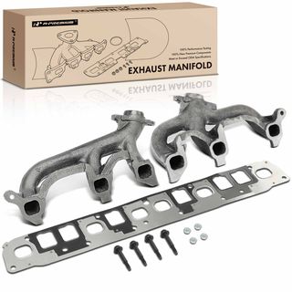 2 Pcs Front & Rear Exhaust Manifold with Gasket for Jeep Grand Cherokee 99-04 TJ 4.0L