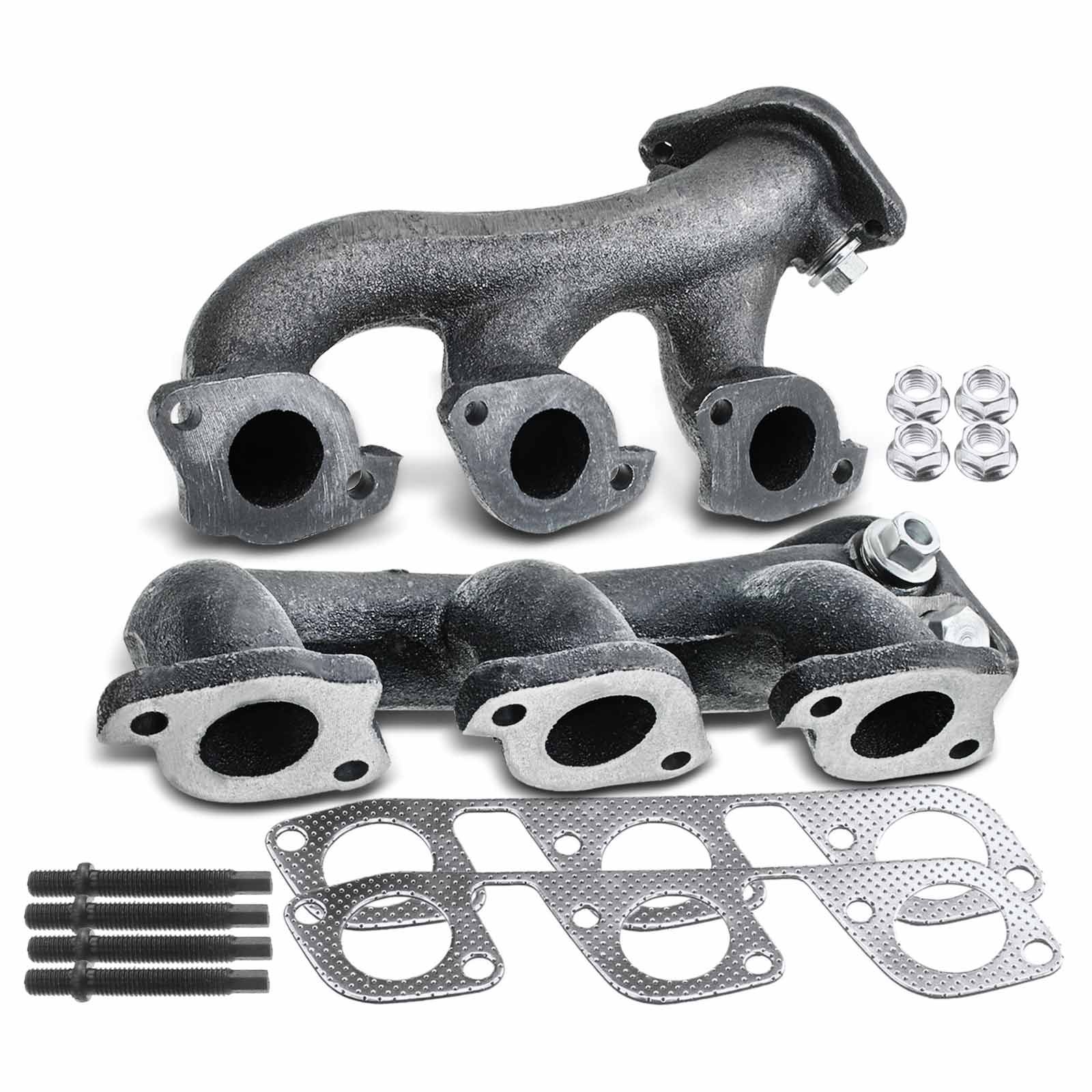 2 Pcs Left & Right Exhaust Manifold with Gasket for 2001 Ford E-250 Econoline 4.2L V6