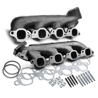 2 Pcs Left & Right Exhaust Manifold with Gasket for Chevrolet Silverado 3500 GMC