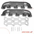 2 Pcs Left & Right Exhaust Manifold with Gasket for 2005 Ford E-350 Super Duty 6.0L V8