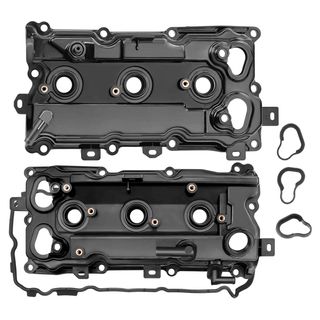 2 Pcs Engine Valve Cover with Gasket for Nissan Pathfinder Infiniti QX60 15-17