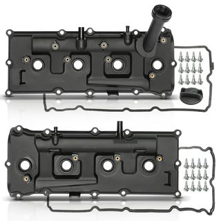 2 Pcs Driver & Passenger Engine Valve Cover with Gasket for Nissan Armada Titan