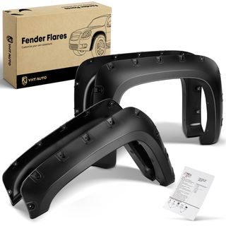 Front & Rear Pocket Shiny Fender Flares | 6.5FT & 8FT Bed Fleetside for Chevrolet Silverado 1500 07-14