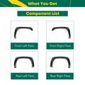 Front & Rear Pocket Shiny Fender Flares | 6.6FT & 8FT Bed Fleetside for 2004 GMC Sierra 2500