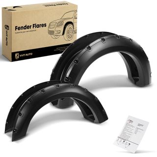 Front & Rear Pocket Shiny Fender Flares | Styleside Bed for Ford F-150 2004-2008 Lincoln
