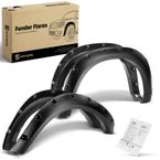 4 Pcs Front & Rear Pocket Style Shiny Fender Flare for Dodge Ram 1500 2009-2018