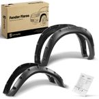 4 Pcs Front & Rear Pocket Style Shiny Fender Flare for Dodge Ram 2500 3500 11-17