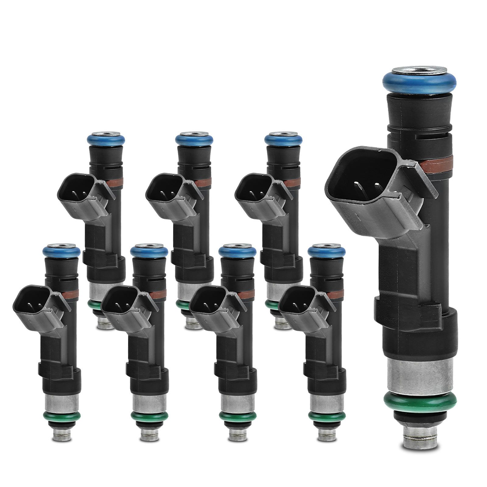 8 Pcs Fuel Injectors for Ford E-150 E-250 09-14 E-350 E-450 Super Duty ...