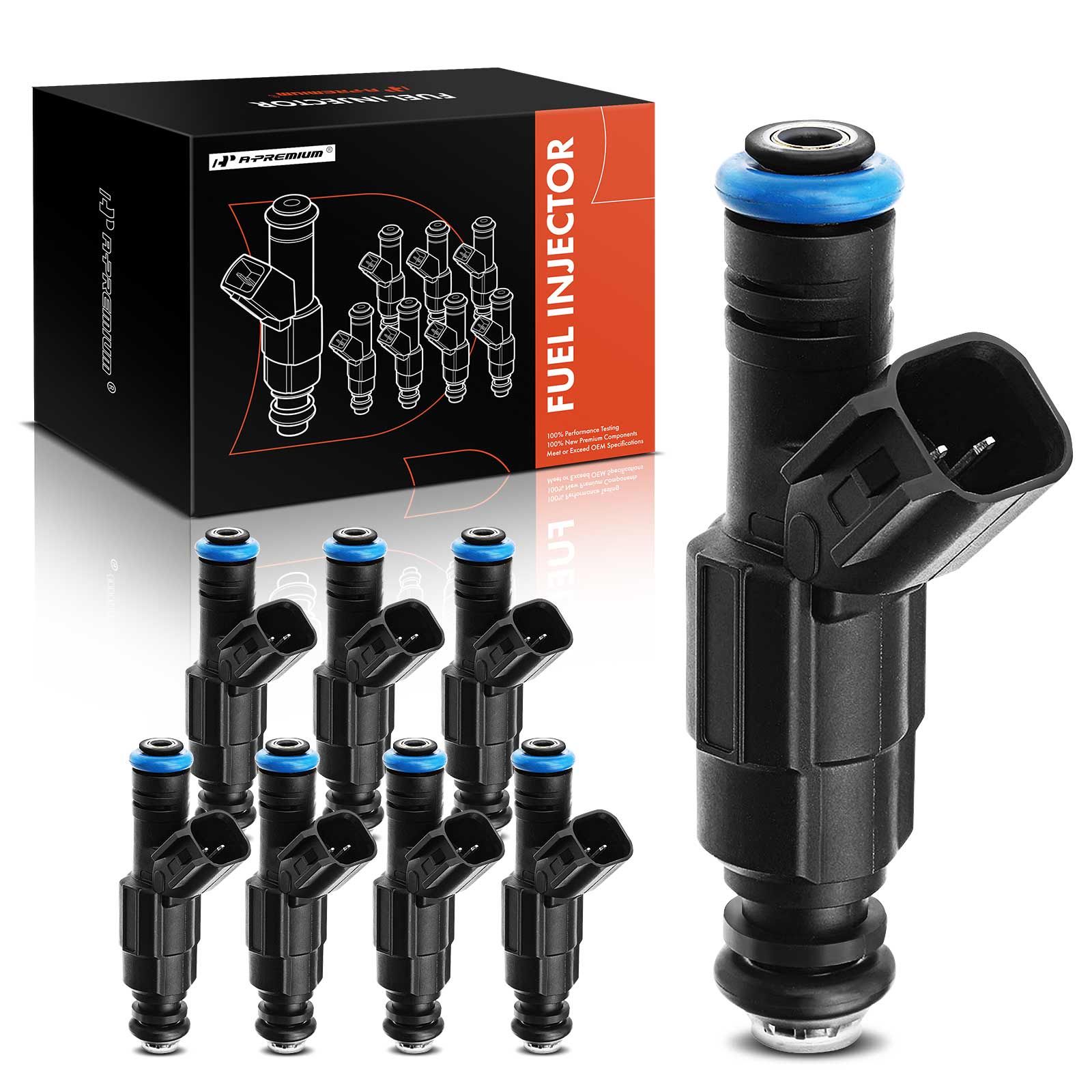 8 Pcs Fuel Injectors for Ford Mustang 1999-2000 Lincoln Continental V8 ...