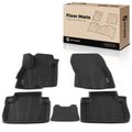 5 Pcs Front & Rear Black Floor Mats Liners for 2007 Mitsubishi Outlander