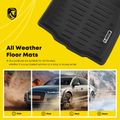 5 Pcs Front & Rear Black Floor Mats Liners for 2007 Mitsubishi Outlander