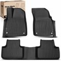 3 Pcs Front & Rear Black Floor Mats Liners for 2020 Audi Q8