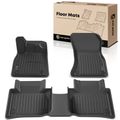 3 Pcs Front & Rear Black TPE textured Floor Mats Liners for 2021 Audi SQ5