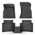 3 Pcs Front & Rear Black TPE textured Floor Mats Liners for 2021 Audi SQ5