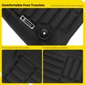 3 Pcs Front & Rear Black Floor Mats Liners for Audi S5 2008-2016 A5 2010-2014 RS5