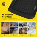 4 Pcs Front & Rear & Trunk Black Floor Mats Liners for 2019 BMW X3