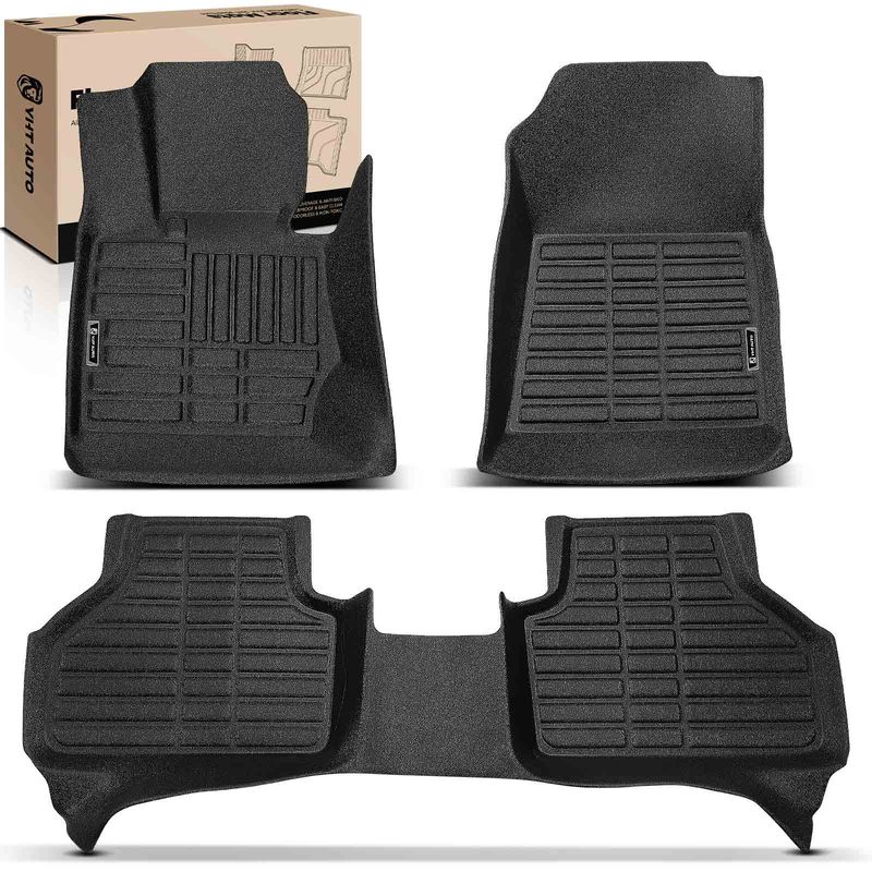 3 Pcs Front & Rear Black Floor Mats Liners for 2017 BMW X4