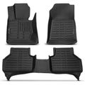 3 Pcs Front & Rear Black Floor Mats Liners for 2017 BMW X4